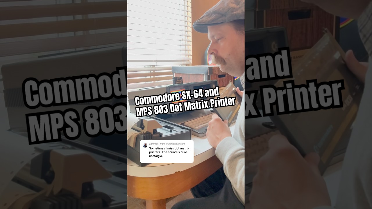 Relaxing Retro Computer ASMR: Commodore SX-64, Dot Matrix Printer & Classic Print Shop 🖥️