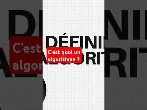 C’est quoi un algorithme ? #algorithmes #langagesdeprogrammation