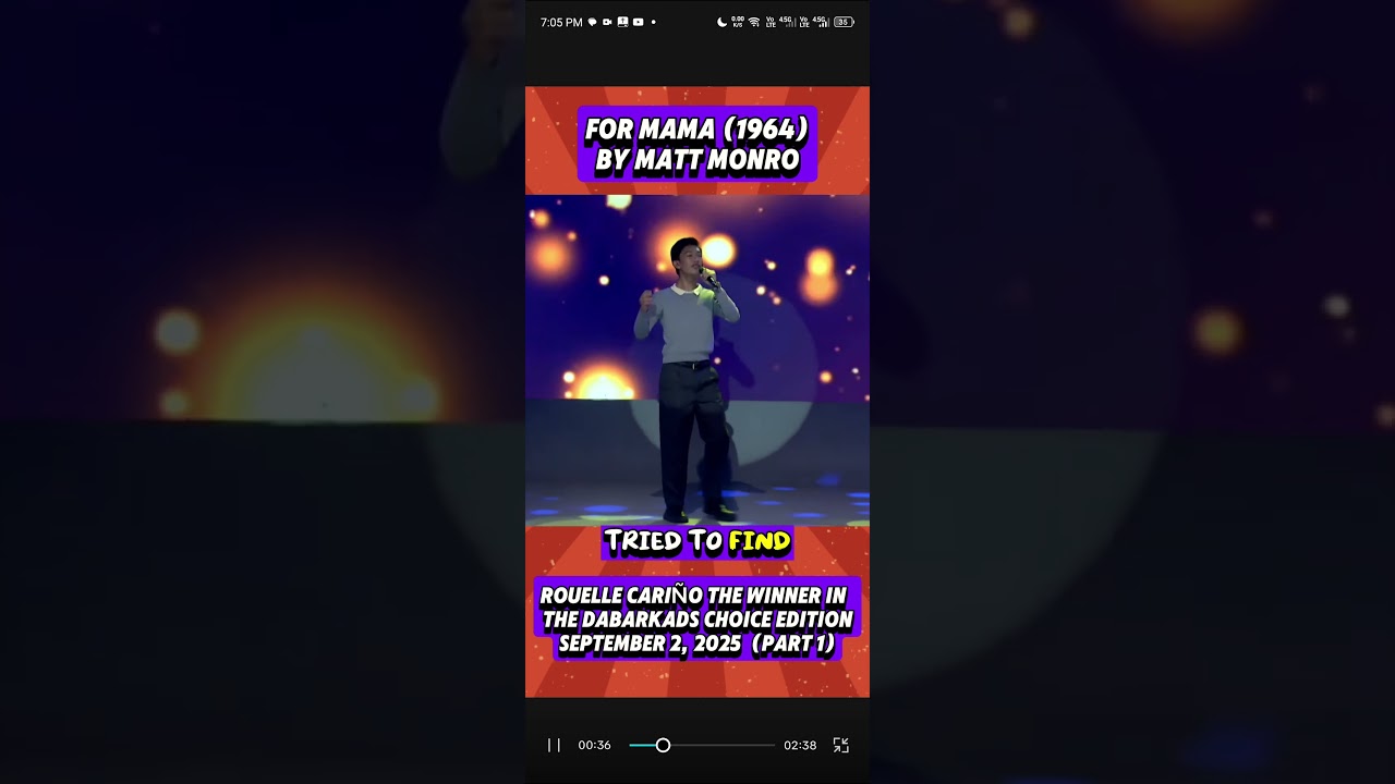 Wow! Rouelle Cariño's voice was pure magic as he sang Matt Monro's "For Mama"  on The Clones! Part 1