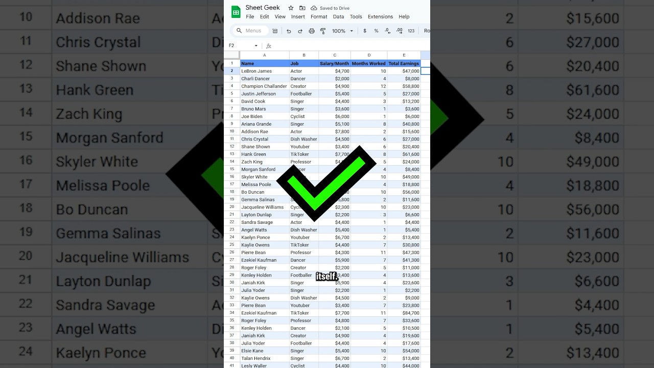 Auto-Resize Tables in Google Sheets 📊