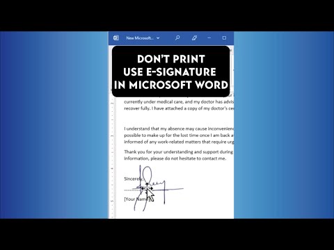 Use E-Signature in microsoft word! (Wow.. It only takes 10 seconds!!)