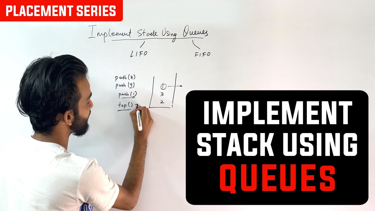 Stack Implementation Using a Single Queue 🧠
