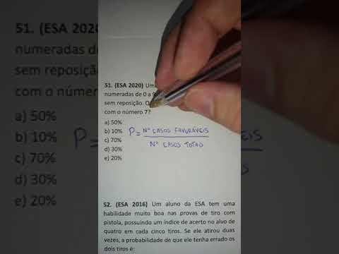 Questão de probabilidade da ESA
