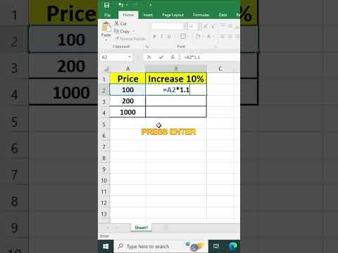 How to Calculate Percentage Increase in Excel  #exceltips  #exceltech #exceltricks #excel