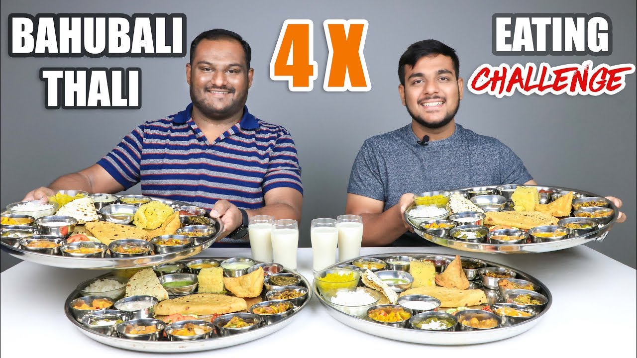 4X Bahubali Thali Eating Challenge 🍽️