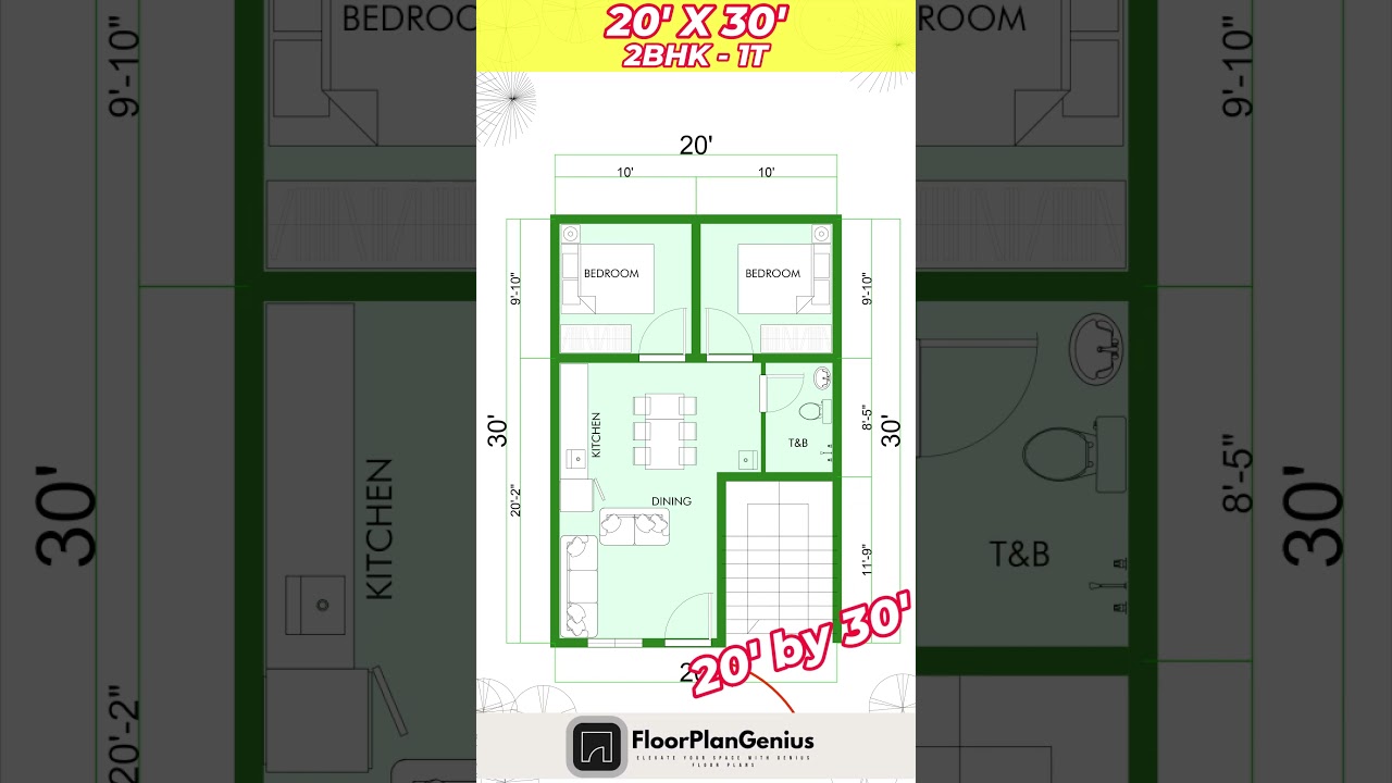 Affordable 2-Bedroom House Plan 🏡