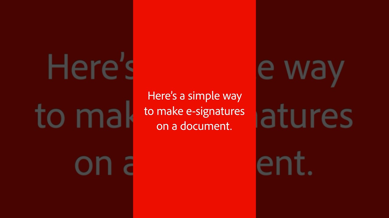Create Electronic Signatures Easily with Adobe Acrobat