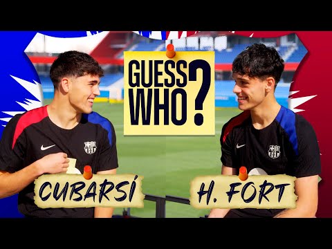 PAU CUBARSÍ & HECTOR FORT PLAY... GUESS WHO?? | FC Barcelona 👀🔵🔴