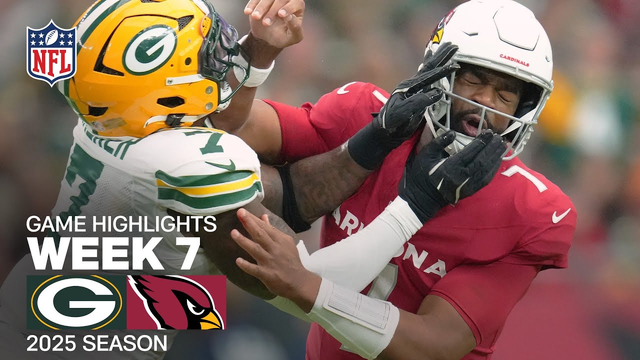 Green Bay Packers vs. Arizona Cardinals Week 7 Highlights | NFL 2025 Season 🏈