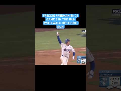 FREDDIE FREEMAN LAUNCHES WALK OFF HOME RUN IN 18th INNING