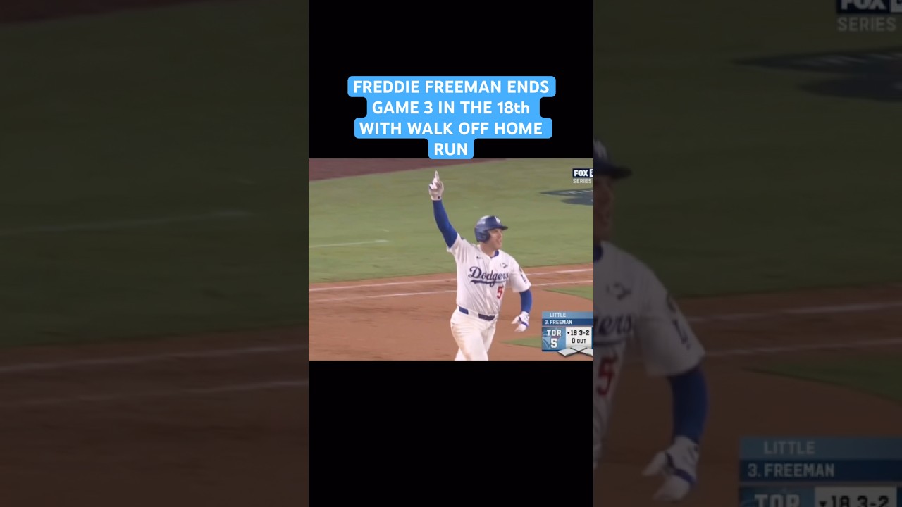 Freddie Freeman's Epic 18th-Inning Walk-Off Home Run Secures Dodgers' Victory ⚾
