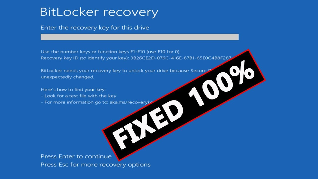 Guide to Bypassing BitLocker Recovery Blue Screen and Entering the Recovery Key