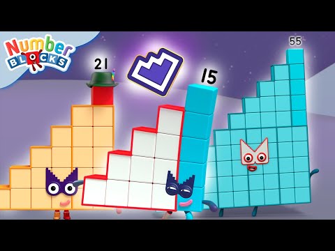 A QUADRA ESCALÓN | Aprenda a contar | Matemática para crianças - 123 | @Numberblocks em português