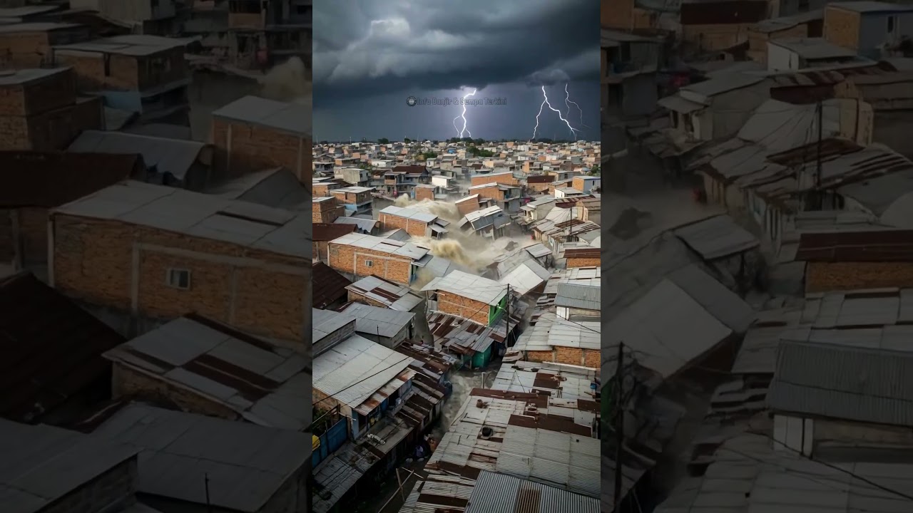 Gempa Dahsyat dan Banjir Bandang Hancurkan Kota Padat 🌊 #Viral