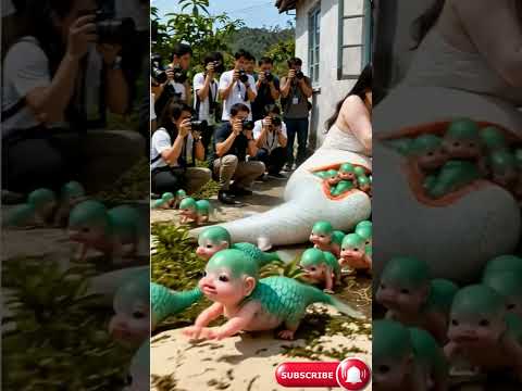 Gorgeous mother Mermaid with adorable baby girls🧜‍♀️ #mermaid #funnyshorts #shorts