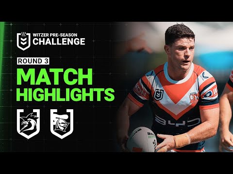 NRL Match Highlights 2025 | Roosters V Knights | Pre-Season, Week 3