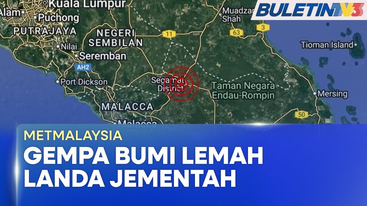 METMALAYSIA | Gempa Bumi Lemah Terjadi di Jementah, Gegaran Dirasai di Segamat