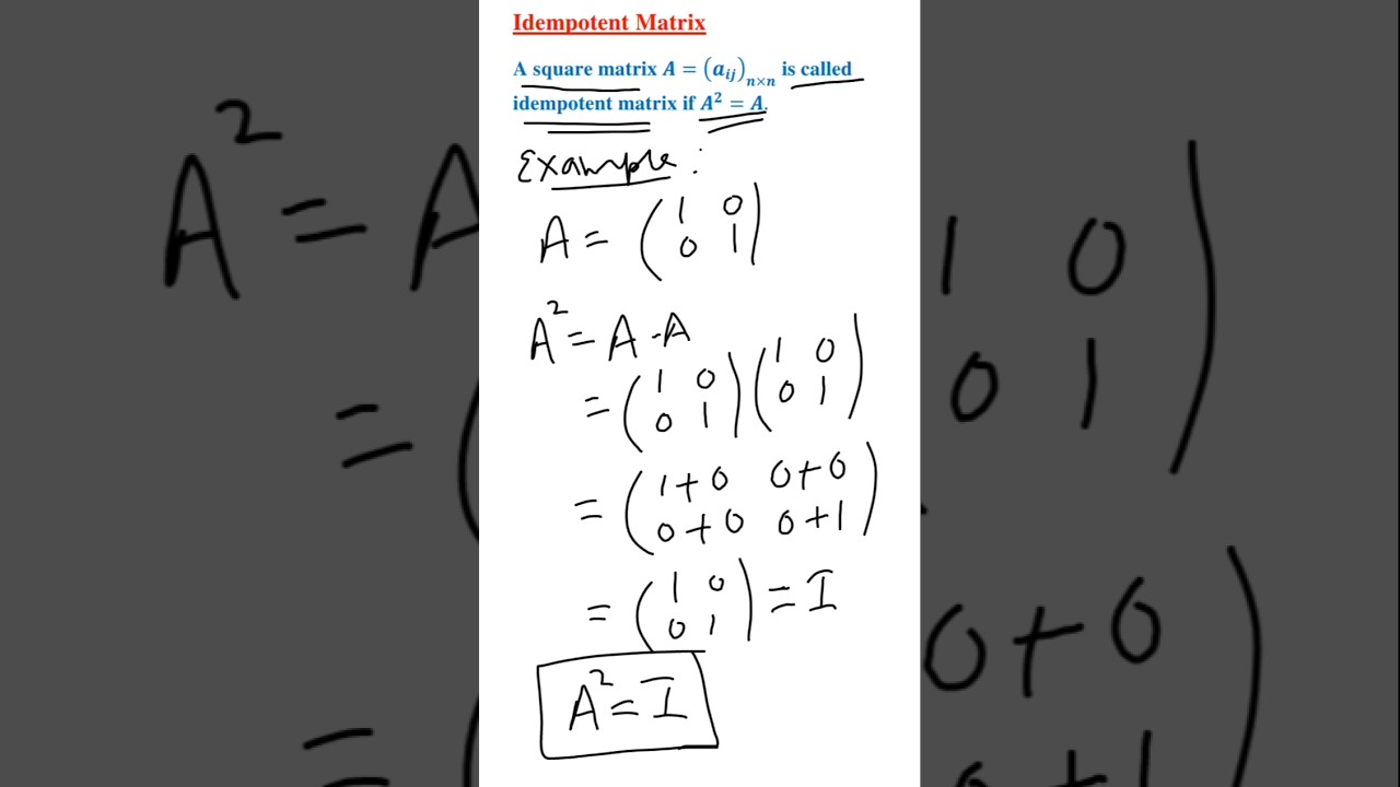 Understanding Idempotent Matrices in Math