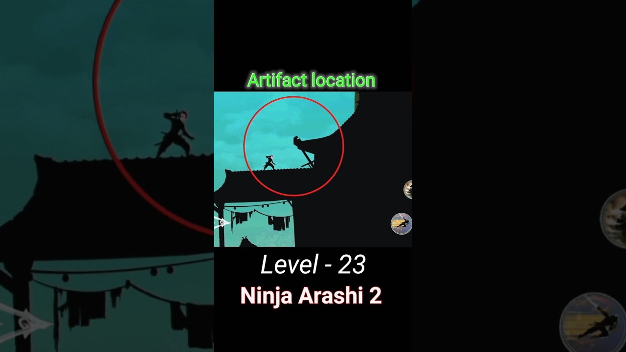 Ninja Arashi 2 Level 23 Artifact Guide 🗡️ | Find Hidden Items Fast! #shorts
