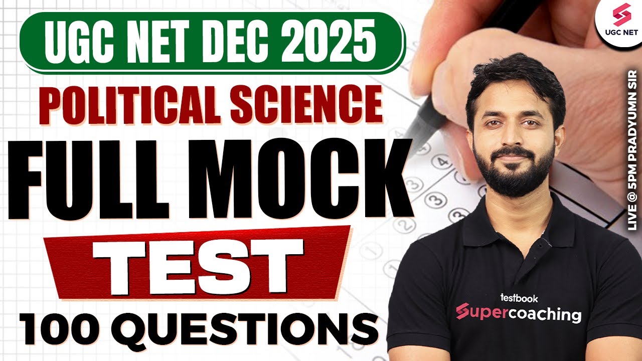 UGC NET Political Science Mock Test with Pradyumn Sir 📚
