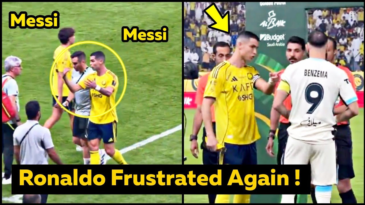 Ronaldo Walks Off in Frustration After Messi Chants During Al Nassr Loss ⚽