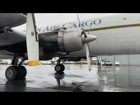 DC-6 engine test run startup