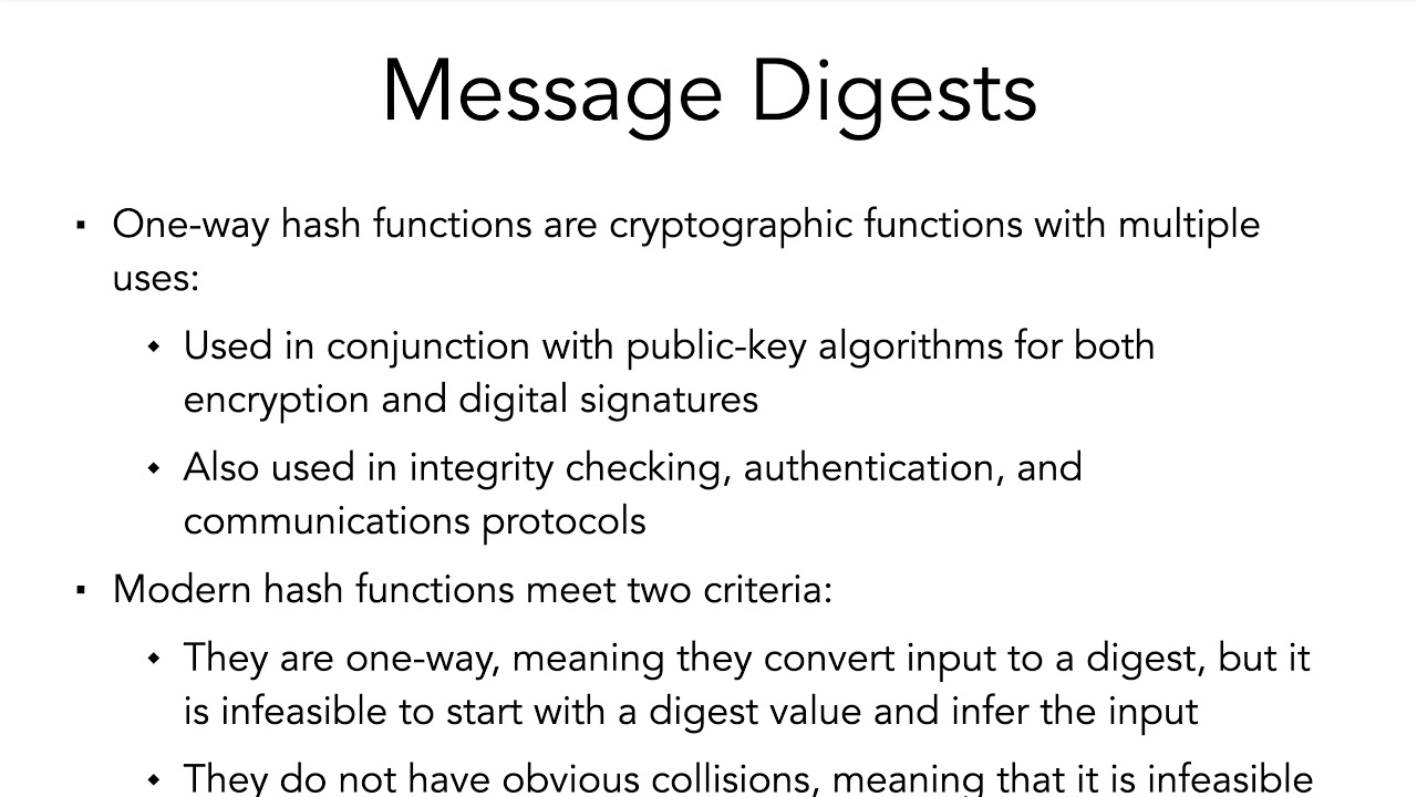 12 Cryptography Part 5 - Additional Topics