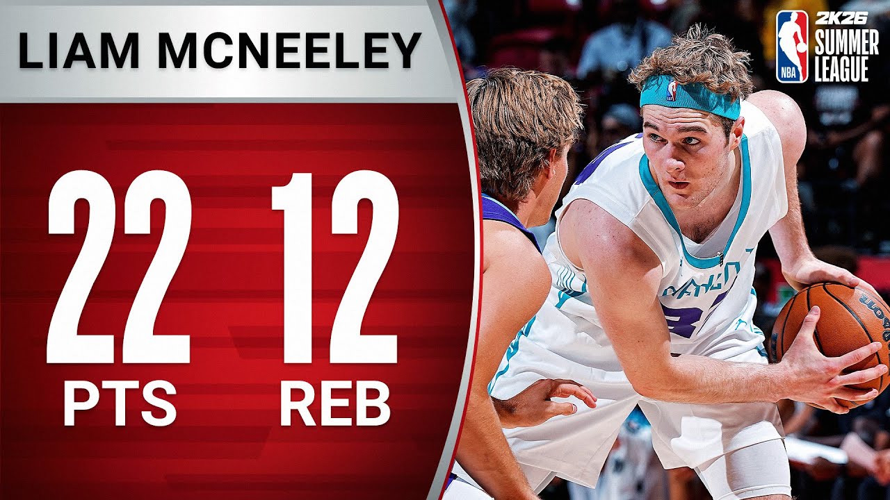 Liam McNeeley Shines in Hornets' Win Over Jazz | Summer League Highlights 🏀
