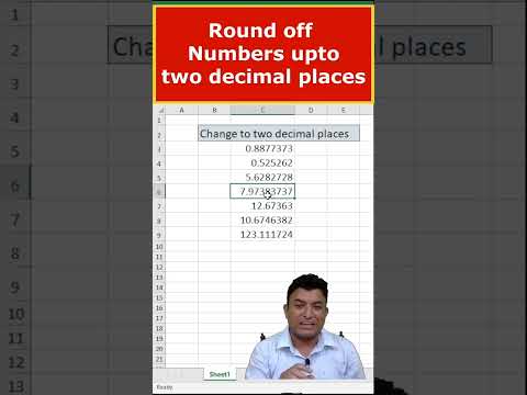 How to Round off a number to two decimal places only?#Shorts #shortvideo #exceltips #exceltricks