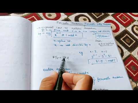 Fermat's theorem in Cryptography | Fermat's Theorem