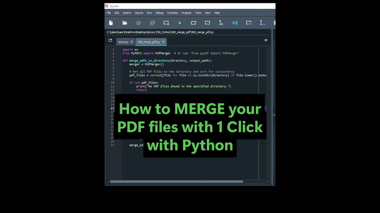 Merge PDF Files in Python Easily ๐