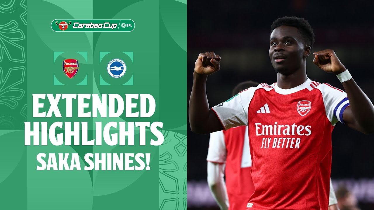 SAKA Shines Bright! ⚽ Arsenal vs. Brighton Extended Highlights