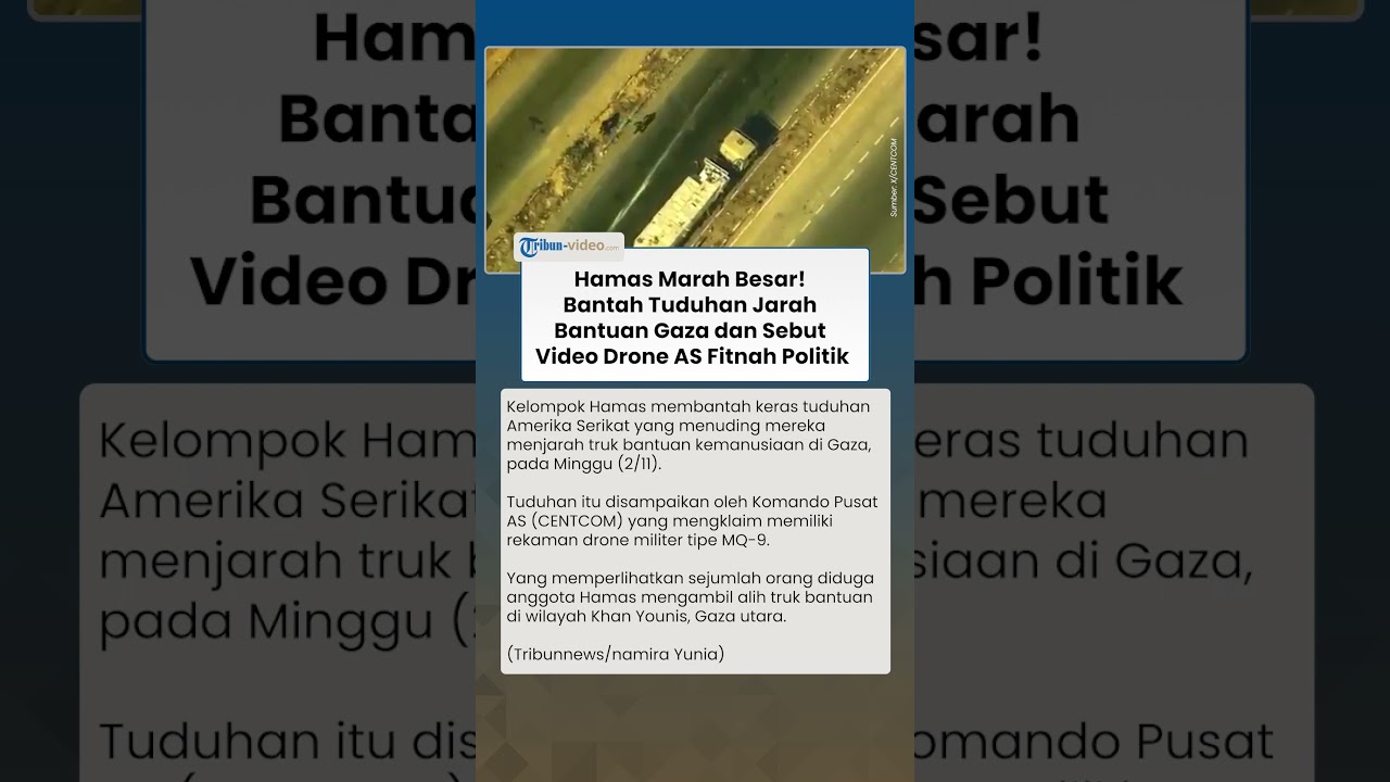 Hamas Tegaskan Bantah Tuduhan Pencurian Bantuan Gaza dan Klaim Video Drone AS Sebagai Fitnah Politik