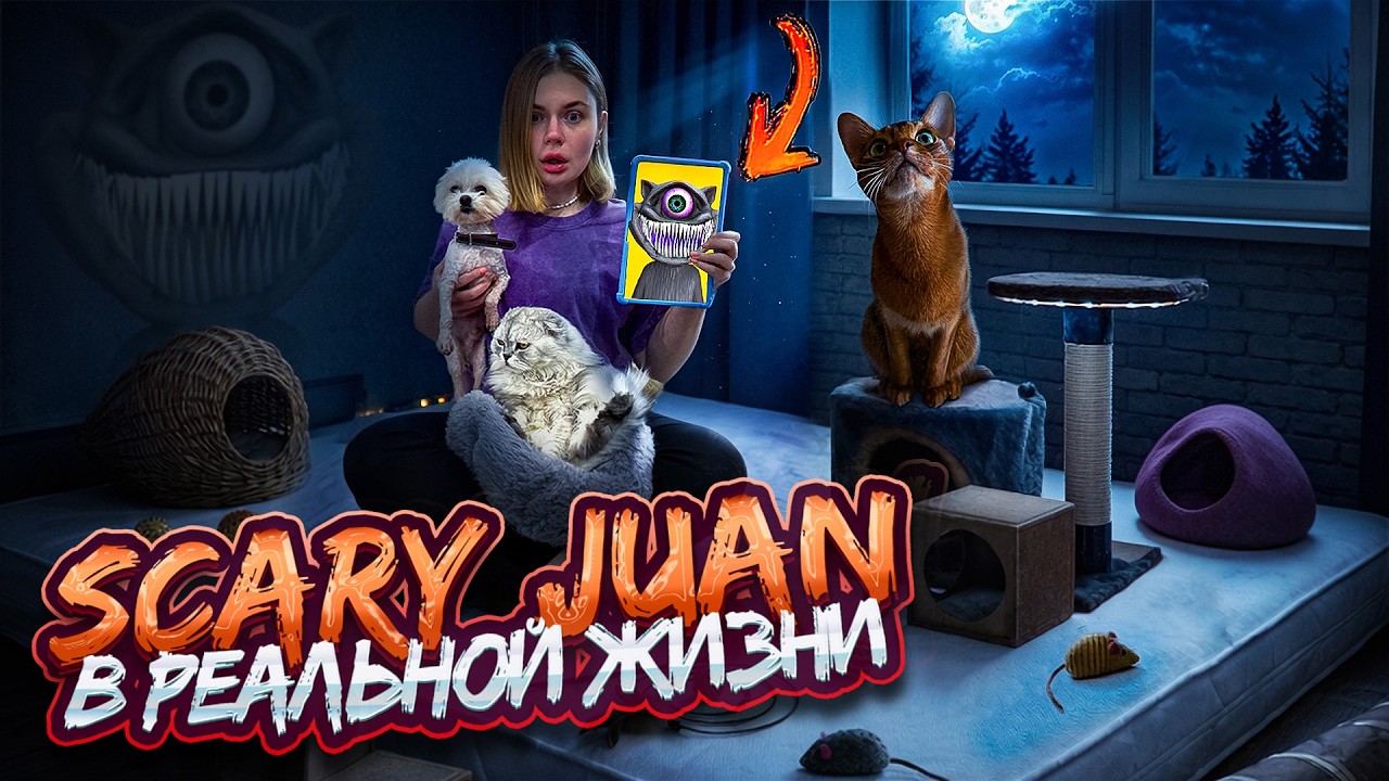SCARY JUAN В РЕАЛЬНОЙ ЖИЗНИ | НОЧЬ В ДОМЕ ИЗ ОДЕЯЛ С КОТАМИ