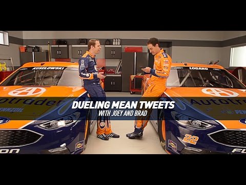 Dueling Mean Tweets with NASCAR Drivers Brad Keselowski & Joey Logano