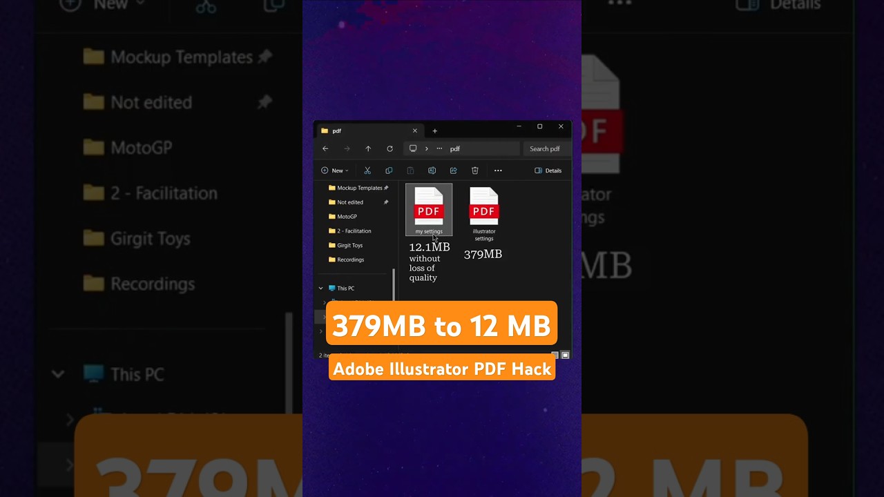 Reduce PDF Size in Illustrator π