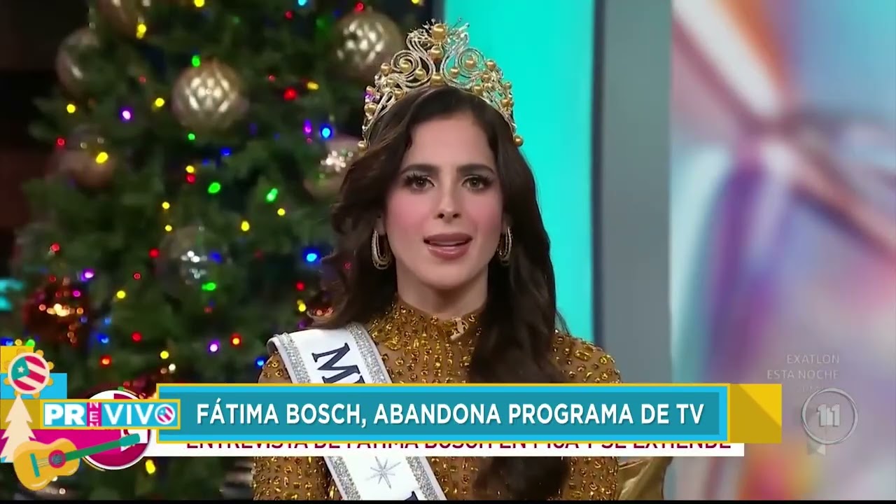 Miss Universo 2025 Fátima Bosch abandona entrevista 😮