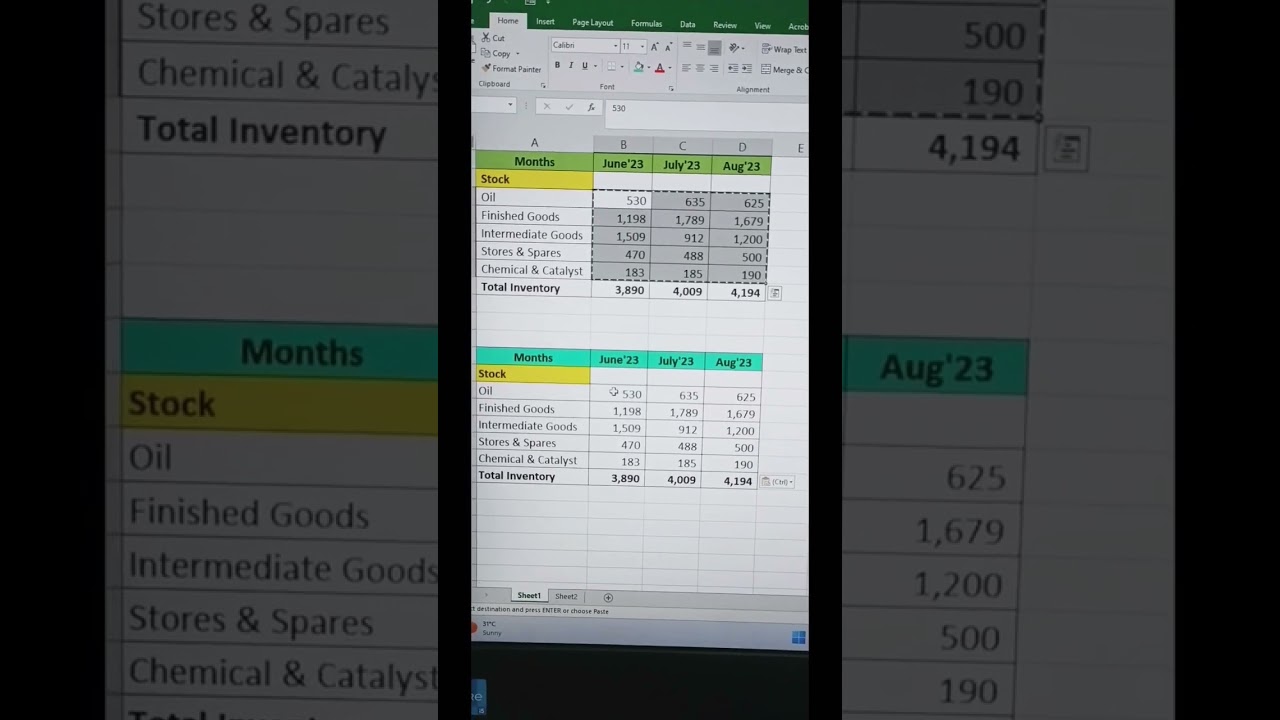 Link Data from Sheet1 to Sheet2 in Excel