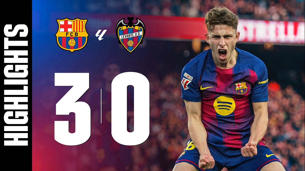 Barcelona 3-0 Levante | La Liga 2025/26 MD25