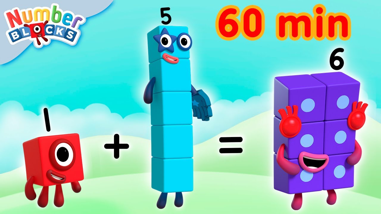First Grade Math Fun! ➕ Counting & Adding for Kids | 1 Hour of Learning with Numberblocks
