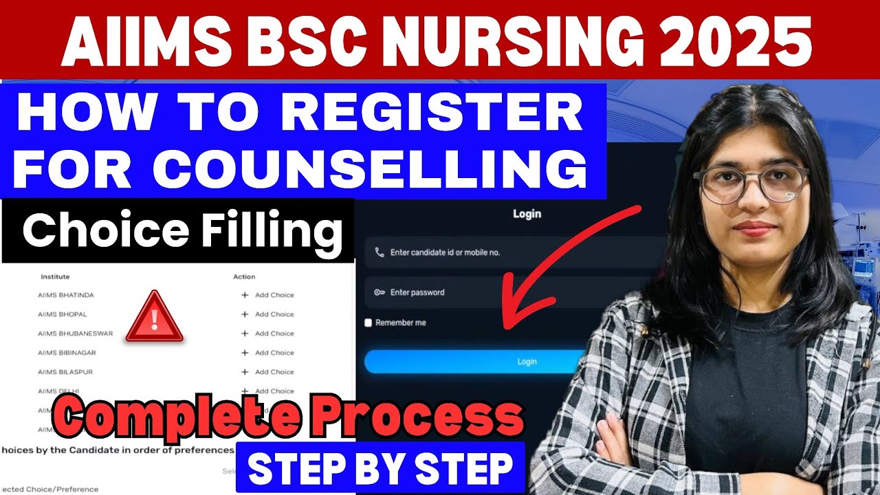 AIIMS B.Sc Nursing Counselling Registration Guide 📝
