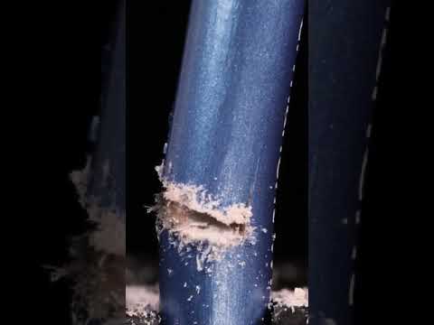 Close-Up of Sawing a Pencil 🔎