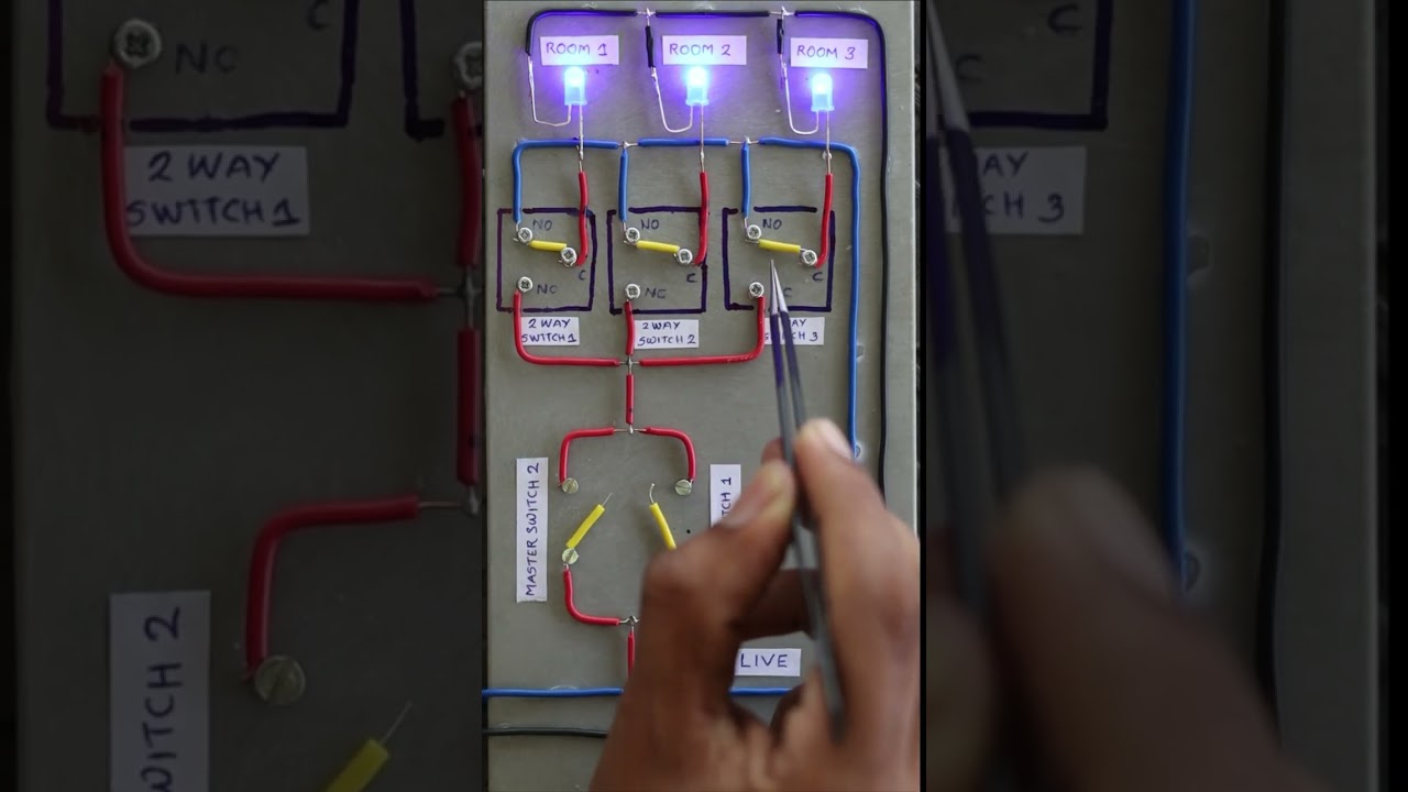 Master Switch Wiring with Two-Way Switch (DPDT) Demonstration