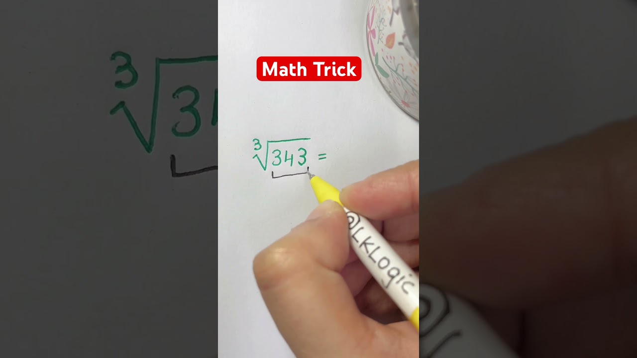 Quick Cube Root Math Trick 🔢