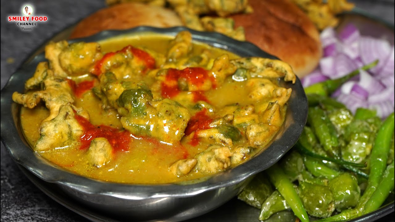 पलानपुर की प्रसिद्ध पालक कड़ी पकौड़ा रेसिपी 🥢 | क्रिस्पी पालक भजीया और मसालेदार कड़ी