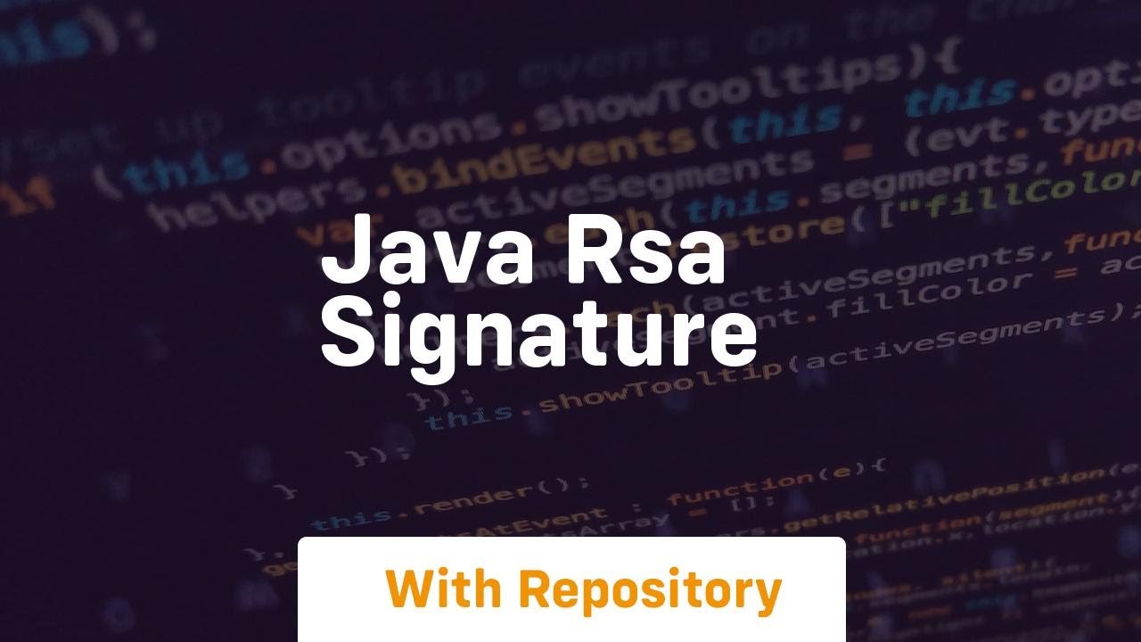 Java RSA Signature Example 🔐