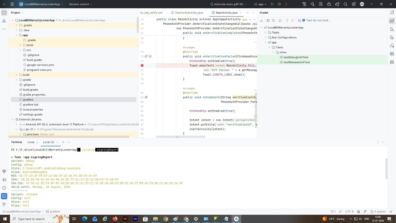 Generate SHA1 Key in Android Studio (2026) 🔑