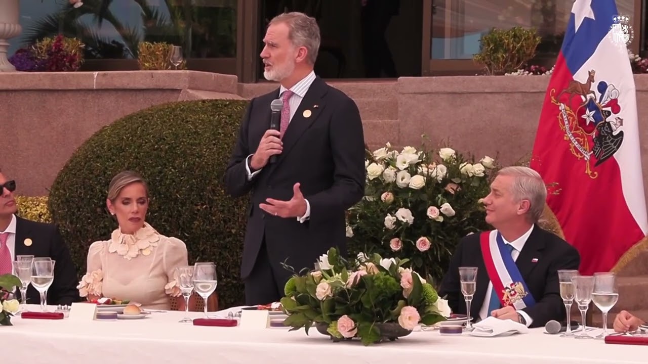 El Rey asiste a almuerzo con presidentes en Chile 🇨🇱