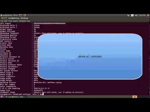 Tutorial exiftool Handle and remove metadata