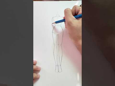 Bé tập vẽ dáng người model I Kiquy Phạm #shorts